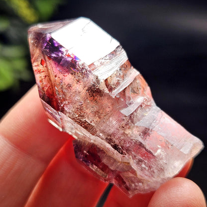Enhydro Amethyst Scepter 22.49g, Moving Shangaan Quartz Crystal with Water Bubble from Zimbabwe