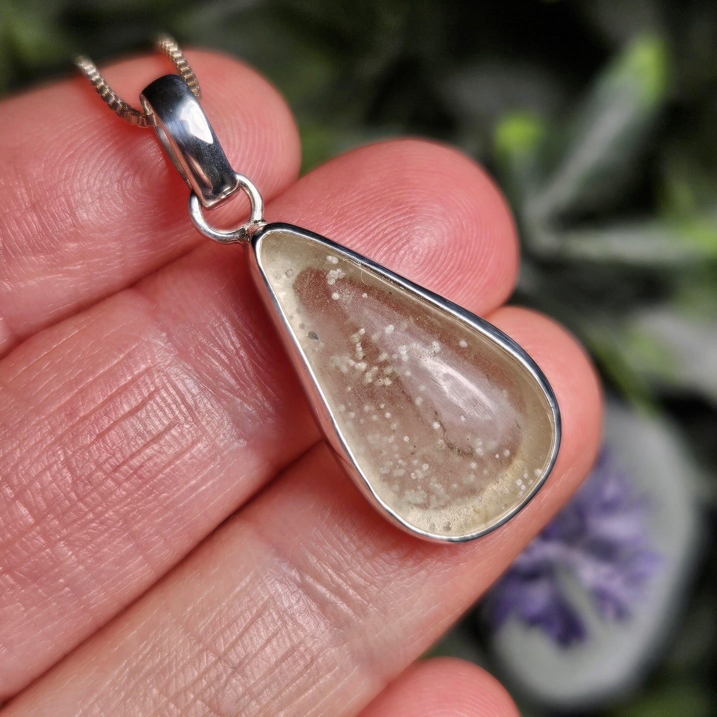 Libyan Desert Glass Pendant, Sterling Silver Libyan Gold Tektite Necklace