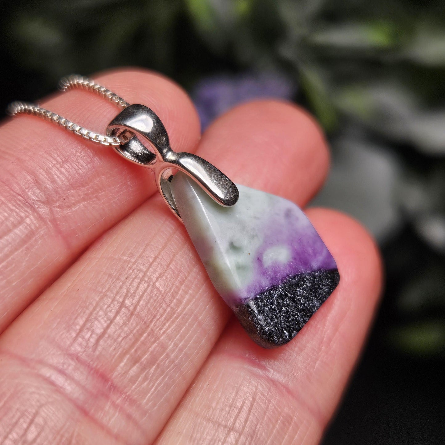 Kammererite Crystal Pendant, Sterling Silver Kammererite Necklace