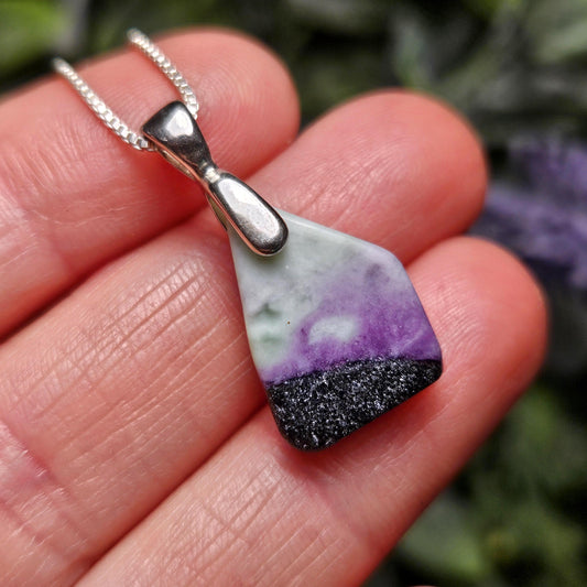 Kammererite Crystal Pendant, Sterling Silver Kammererite Necklace