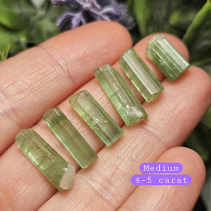 Green Tourmaline Crystal, Terminated Apple Green Gemstone Specimen