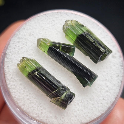 Green Tipped Tourmaline Crystal, Bicolor Green & Black Tourmaline Gemstone Specimen