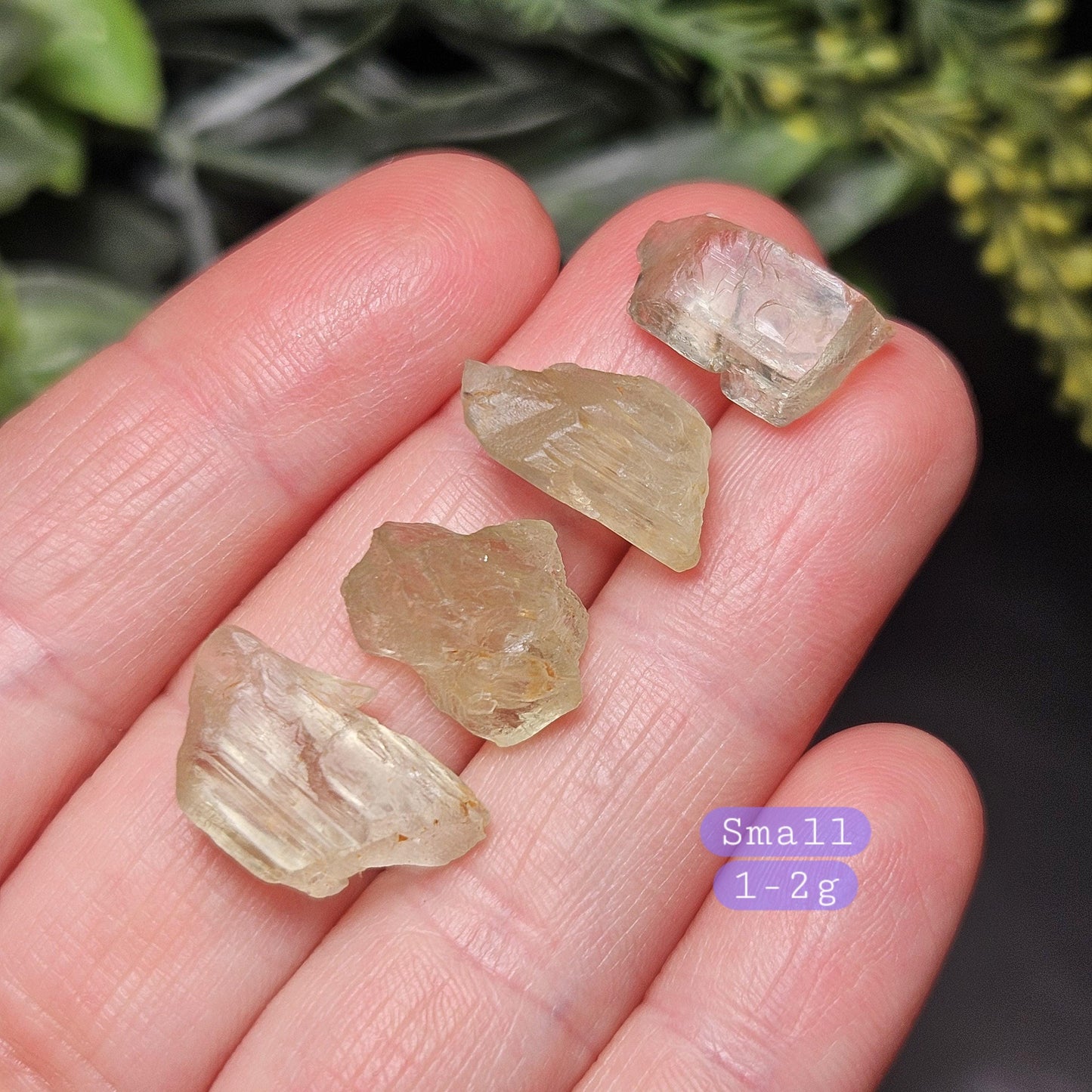 Etched Golden Kunzite Crystal Specimen, Natural Yellow Spodumene