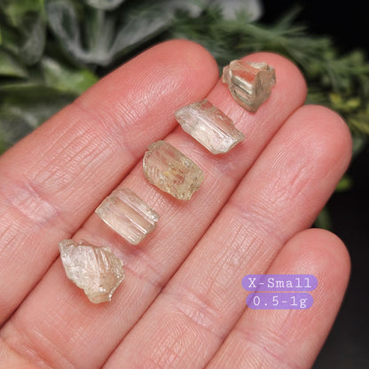 Etched Golden Kunzite Crystal Specimen, Natural Yellow Spodumene