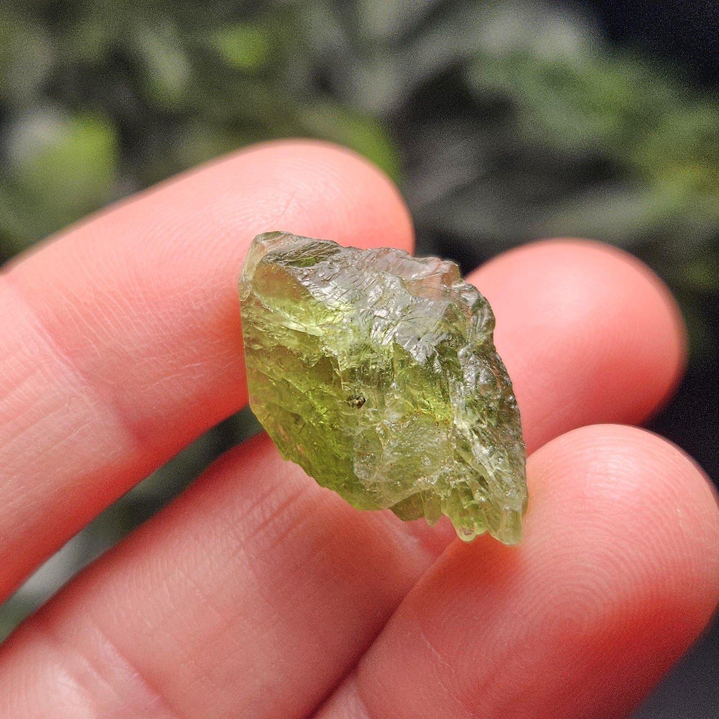 Raw Green Diopside Crystal, Alpine Chrome Diopside Specimen