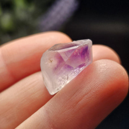Phantom Amethyst Crystal, Raw Color Zoned Violet Amethyst Specimen, Hourglass Amethyst