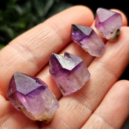 Phantom Amethyst Crystal, Raw Color Zoned Violet Amethyst Specimen, Hourglass Amethyst