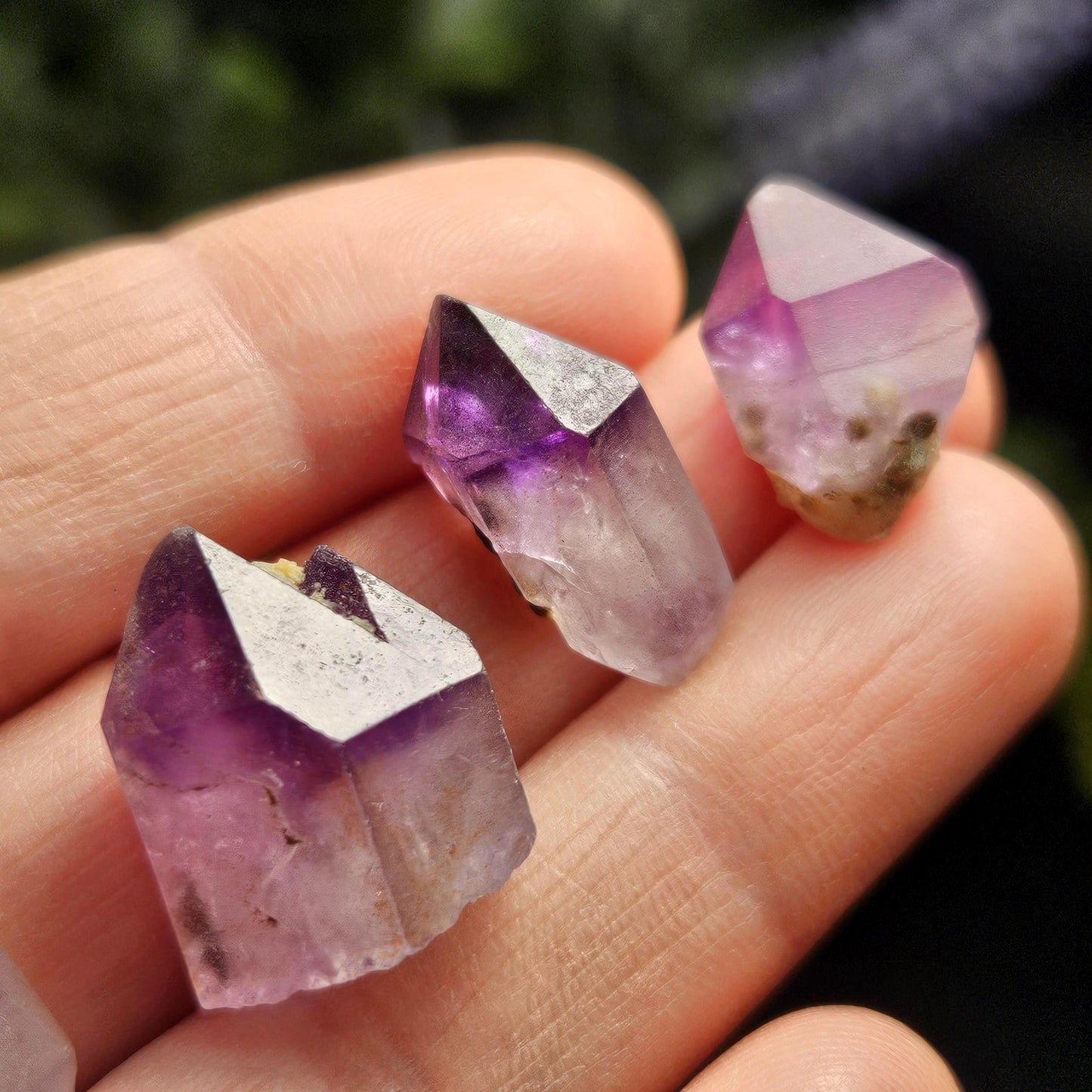 Phantom Amethyst Crystal, Raw Color Zoned Violet Amethyst Specimen, Hourglass Amethyst