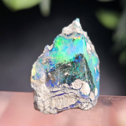 Dendritic Blue Opal 2.04g, Raw African Rainbow Opal Gemstone Specimen