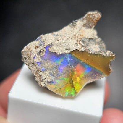 Raw Rainbow Opal Specimen 3.59g, Raw Opal Crystal, Blue Opal Gemstone