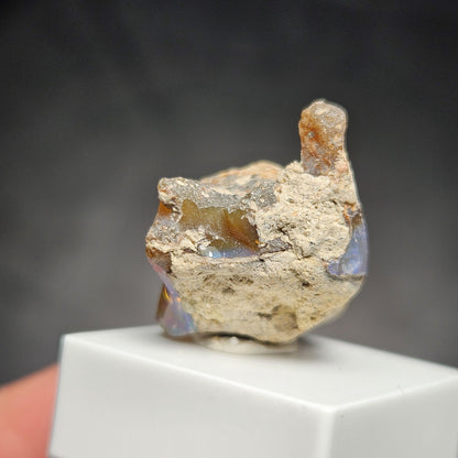 Raw Rainbow Opal Specimen 3.59g, Raw Opal Crystal, Blue Opal Gemstone