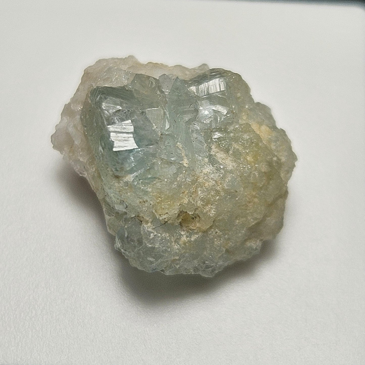 Blue Euclase Crystal Cluster 5.67ct, Blue Striped Brazil Euclase Specimen