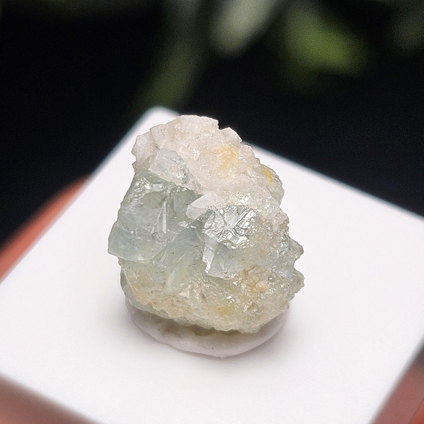Blue Euclase Crystal Cluster 5.67ct, Blue Striped Brazil Euclase Specimen