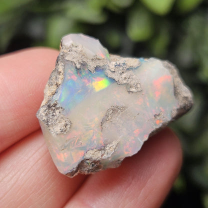 Rainbow Opal Specimen 6.09g, Raw Opal Crystal, Pink Red Blue Opal Gemstone