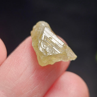 Twinned Golden Chrysoberyl Crystal 7.60ct, RARE Yellow Twin Chrysoberyl Gemstone