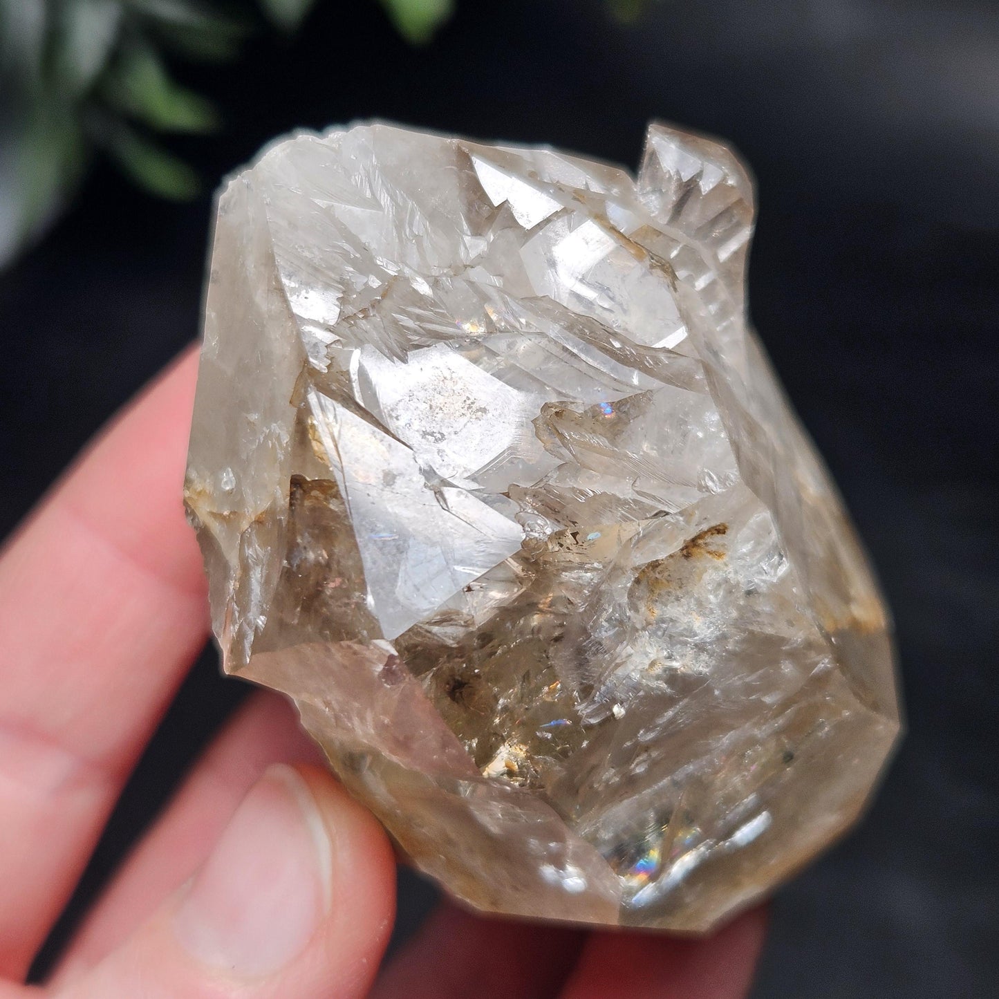 Skeletal Herkimer Diamond Quartz 151.08g, Etched Herkimer Crystal from New York