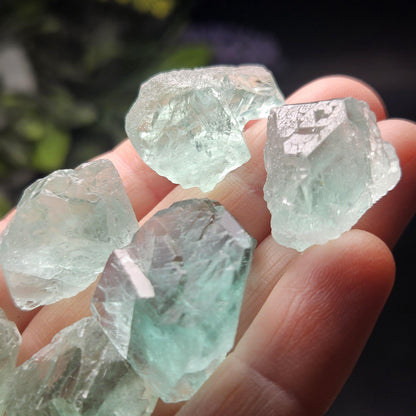 Etched Himalayan Green Fluorite Crystal, Icy Green Raw Fluorite Specimen