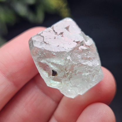 Etched Himalayan Green Fluorite Crystal, Icy Green Raw Fluorite Specimen