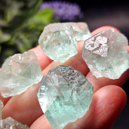 Etched Himalayan Green Fluorite Crystal, Icy Green Raw Fluorite Specimen