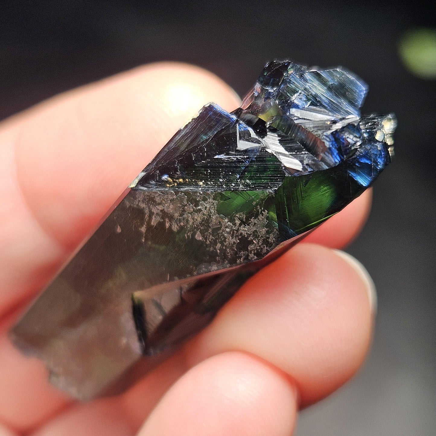 Vivianite Crystal Specimen 13.11g, Terminated Vivianite Crystal, Raw Blue