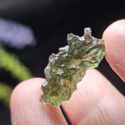 Besednice Moldavite Hedgehog Specimen 1.97 gram