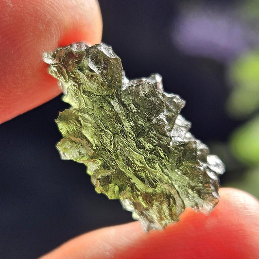 Besednice Moldavite Hedgehog Specimen 1.97 gram
