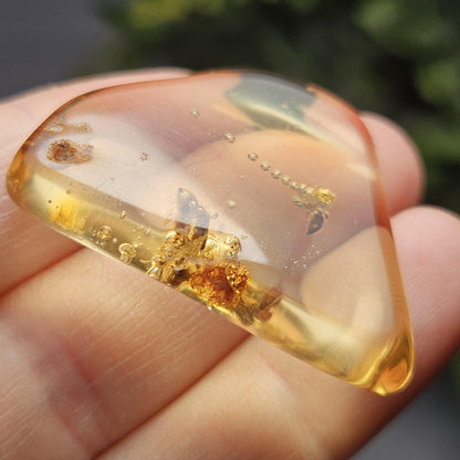 Enhydro Amber with MOVING Bubble & Bug Inclusions, 4.78g