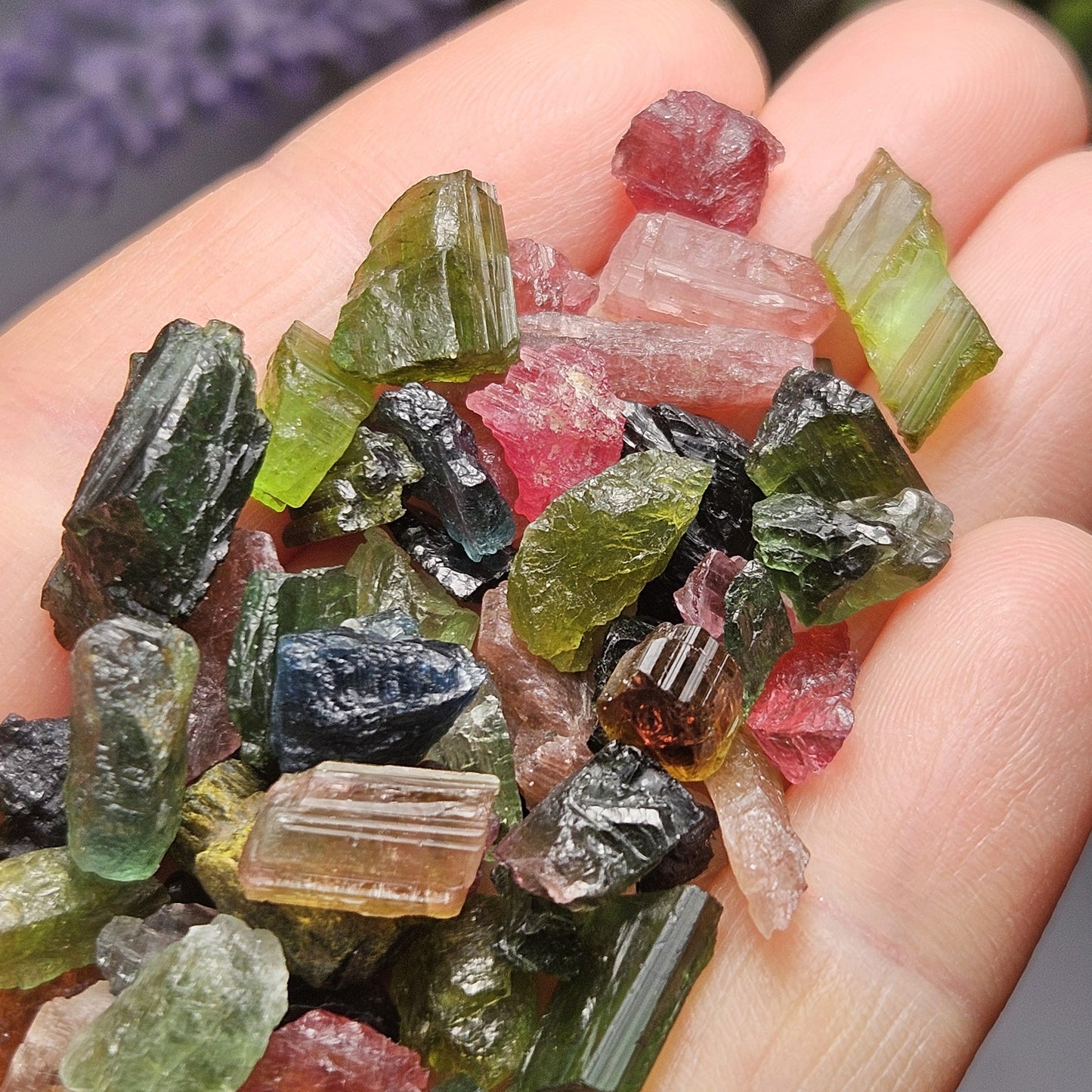 Pink & Green Tourmaline "Candy" Bulk Crystals, Choose Your Size, Brazilian Raw Tourmaline Specimens