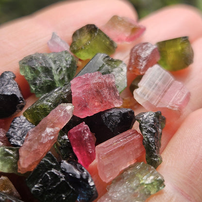 Tourmaline "Candy" Pink & Green Bulk Crystals, Choose Your Size, Brazilian Raw Tourmaline Specimens