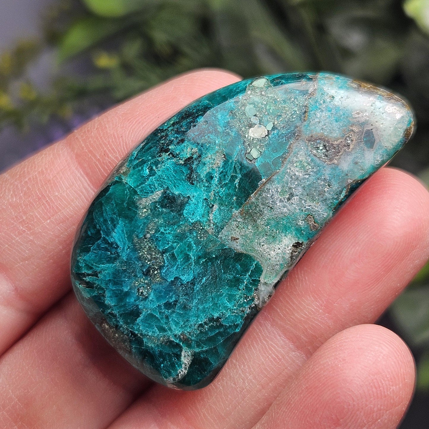 Polished Dioptase Crystal 28.59g, Congo Dioptase Specimen