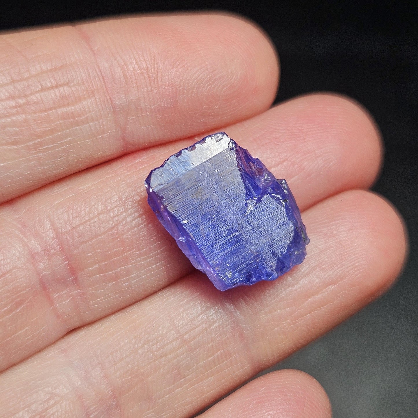 Raw Tanzanite Crystal 3.16g, Raw Indigo Tanzanite, Terminated Specimen