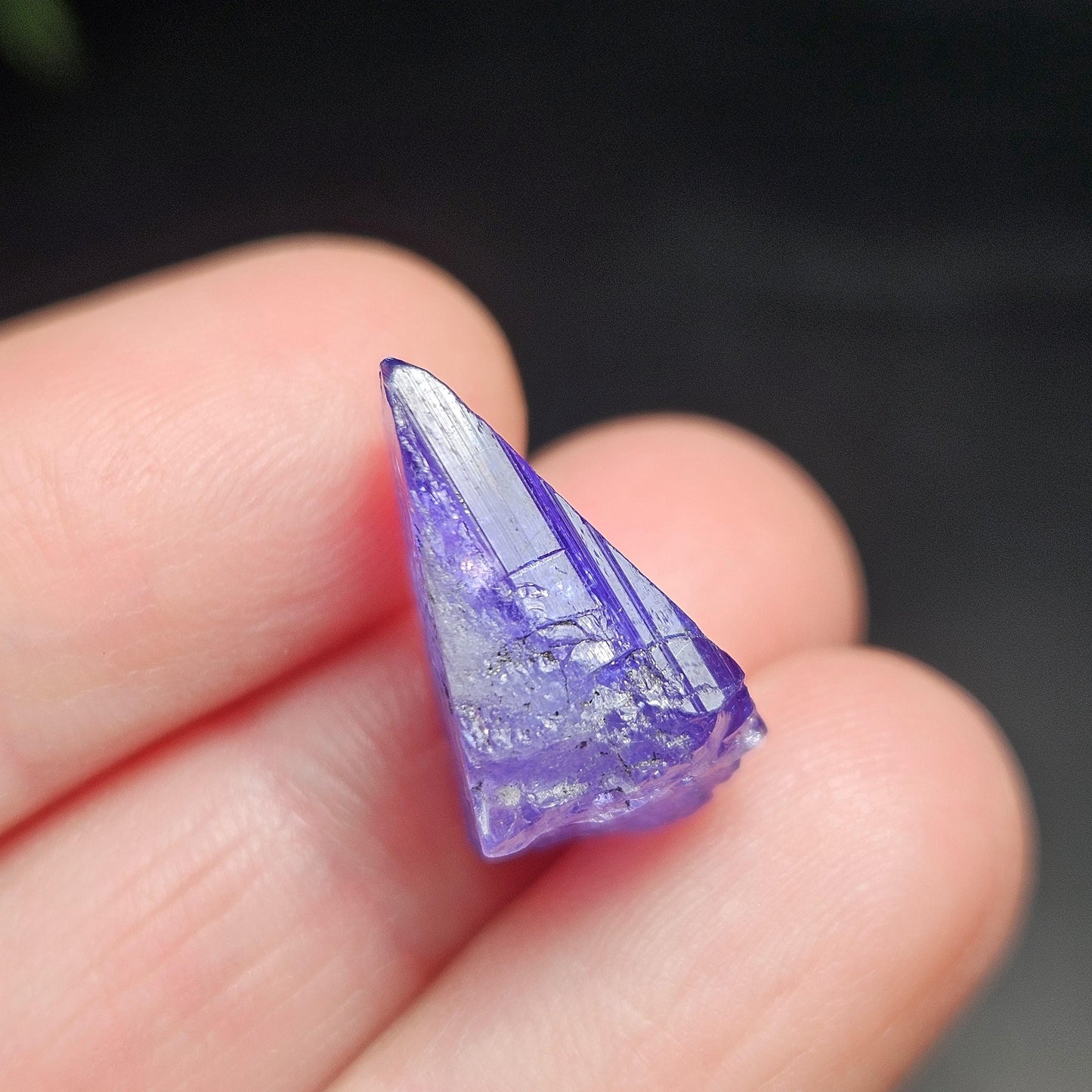 Raw Tanzanite Crystal 3.16g, Raw Indigo Tanzanite, Terminated Specimen