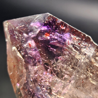 Enhydro Amethyst Scepter 22.49g, Moving Shangaan Quartz Crystal with Water Bubble from Zimbabwe