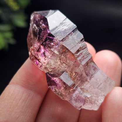 Enhydro Amethyst Scepter 22.49g, Moving Shangaan Quartz Crystal with Water Bubble from Zimbabwe