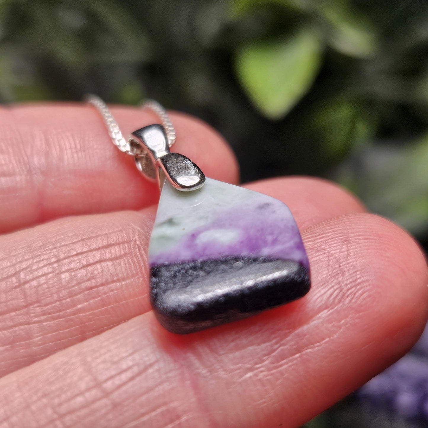 Kammererite Crystal Pendant, Sterling Silver Kammererite Necklace