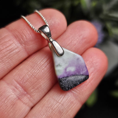 Kammererite Crystal Pendant, Sterling Silver Kammererite Necklace
