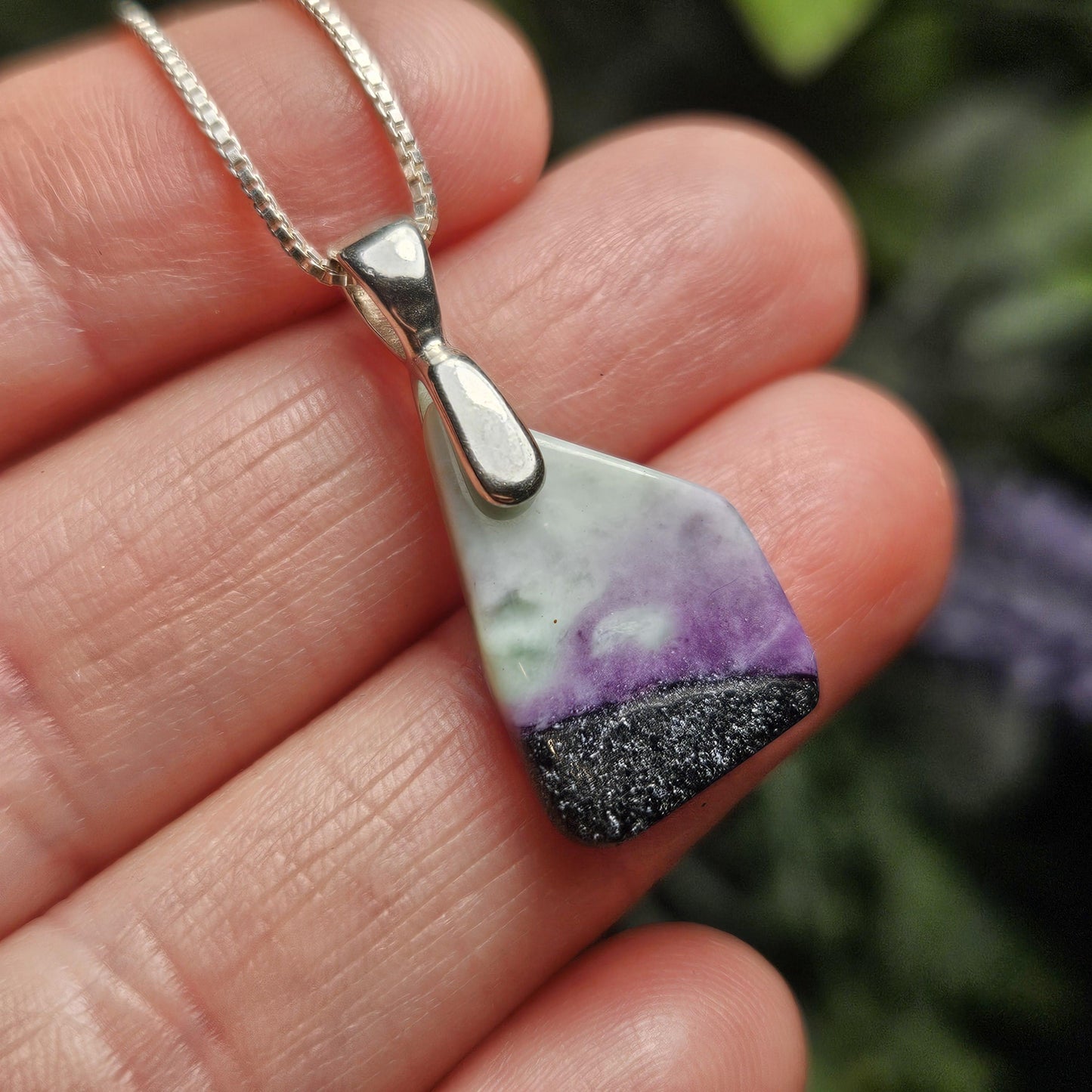 Kammererite Crystal Pendant, Sterling Silver Kammererite Necklace