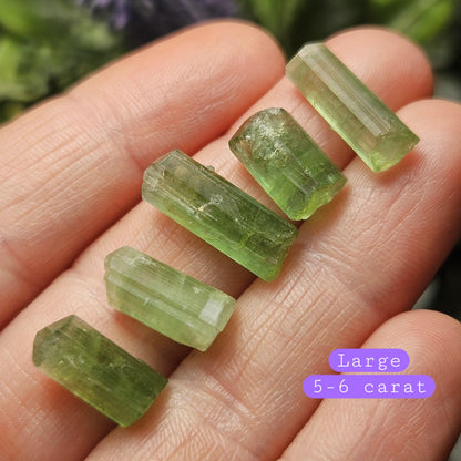 Green Tourmaline Crystal, Terminated Apple Green Gemstone Specimen