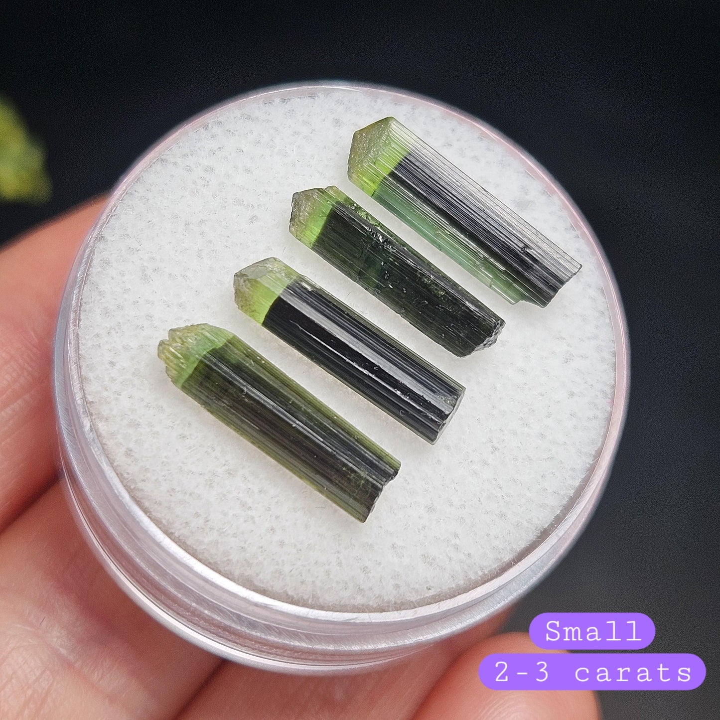 Green Tipped Tourmaline Crystal, Bicolor Green & Black Tourmaline Gemstone Specimen