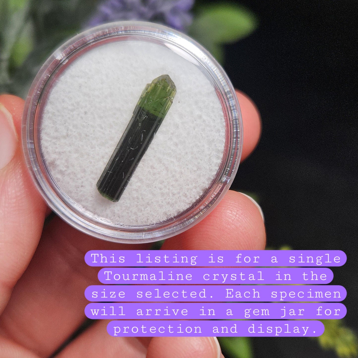 Green Tipped Tourmaline Crystal, Bicolor Green & Black Tourmaline Gemstone Specimen