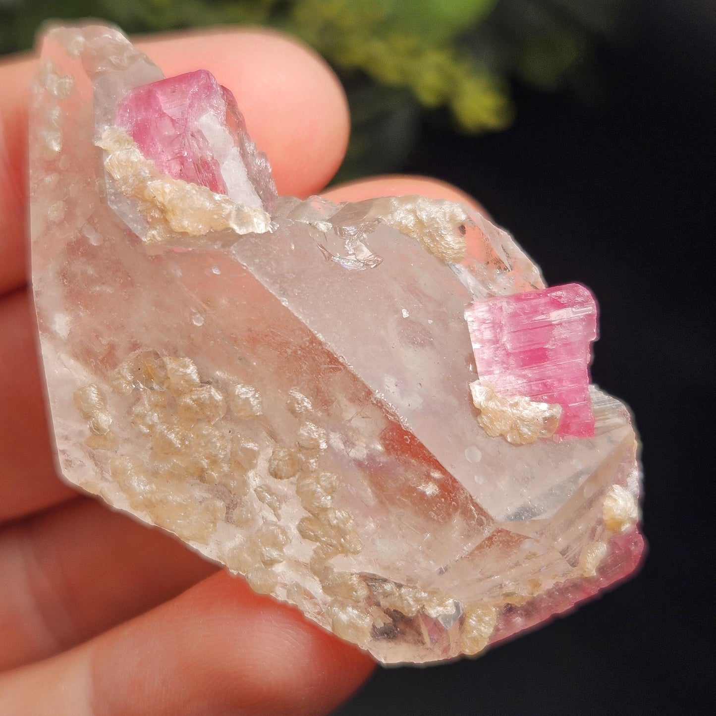 Bubblegum Pink Tourmaline in Quartz from Brazil 25.77g, Raw Brazilian Tourmaline Specimen, Pink Tourmaline Crystal