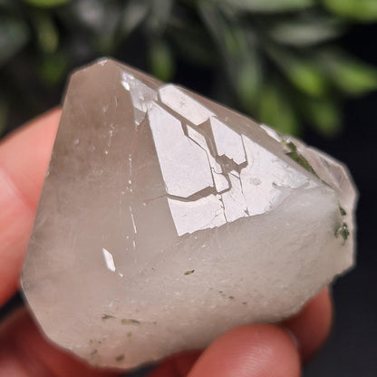 Green Tourmaline in Quartz Crystal 45g, Brazilian Quartz with Tourmaline, Green Tourmaline Specimen, Tourmaline Crystal