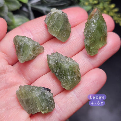 Raw Green Diopside Crystal, Alpine Chrome Diopside Specimen
