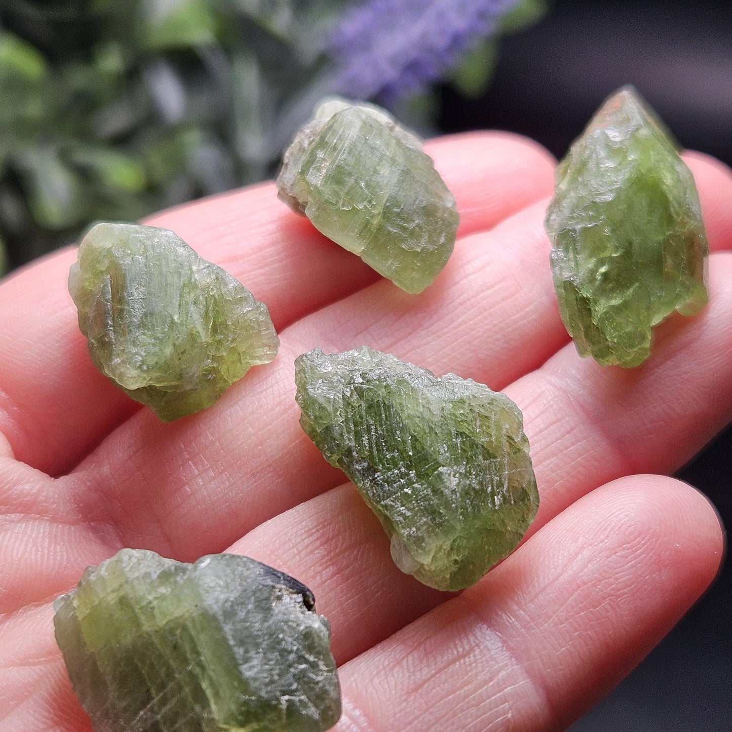 Raw Green Diopside Crystal, Alpine Chrome Diopside Specimen