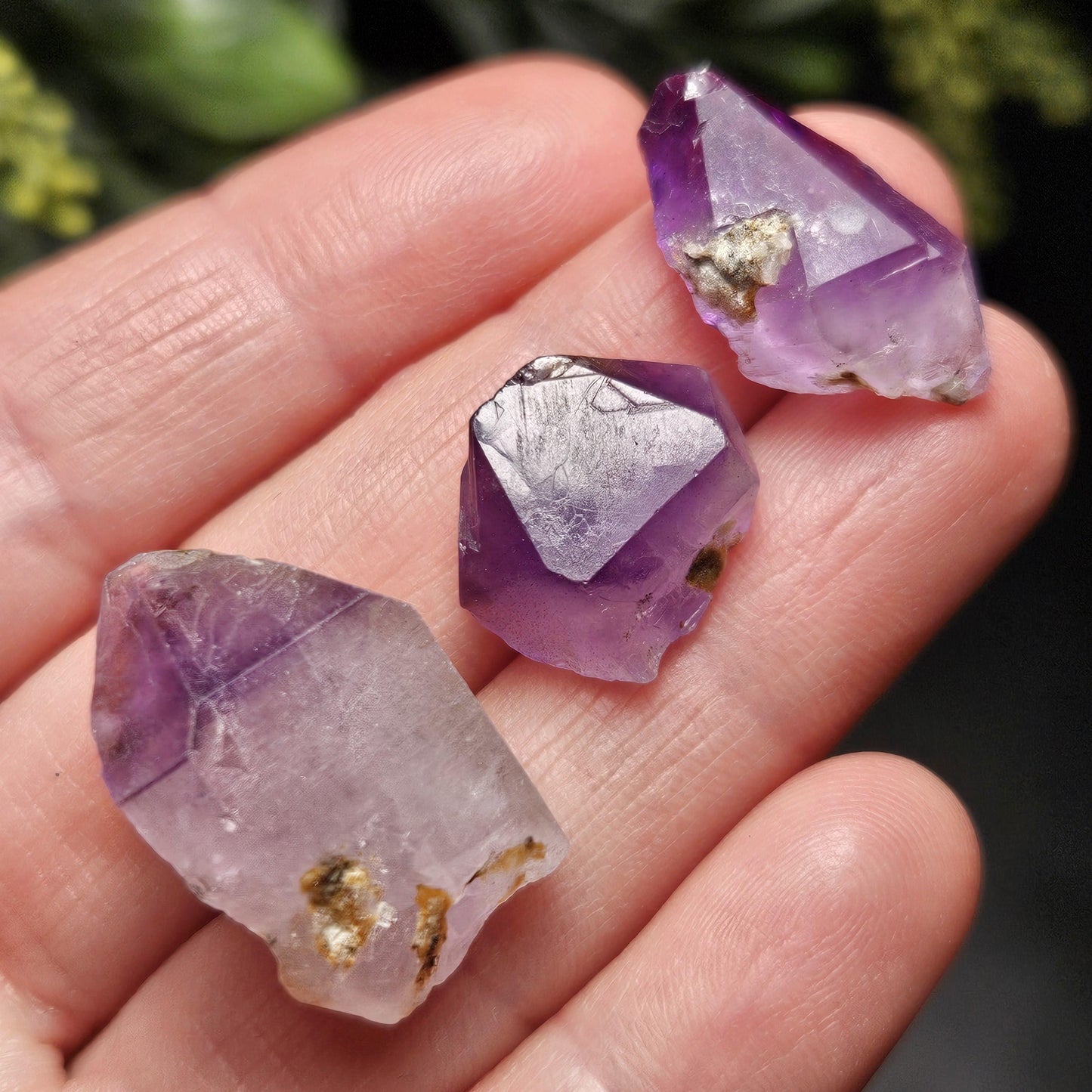 Phantom Amethyst Crystal, Raw Color Zoned Violet Amethyst Specimen, Hourglass Amethyst