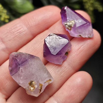 Phantom Amethyst Crystal, Raw Color Zoned Violet Amethyst Specimen, Hourglass Amethyst