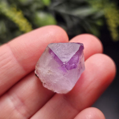Phantom Amethyst Crystal, Raw Color Zoned Violet Amethyst Specimen, Hourglass Amethyst