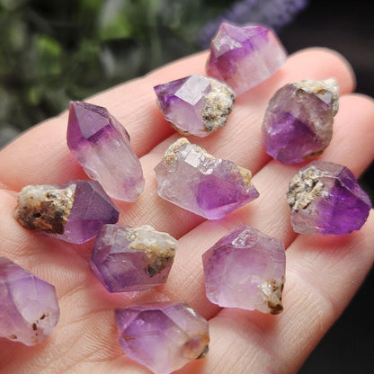 Phantom Amethyst Crystal, Raw Color Zoned Violet Amethyst Specimen, Hourglass Amethyst