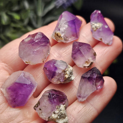 Phantom Amethyst Crystal, Raw Color Zoned Violet Amethyst Specimen, Hourglass Amethyst