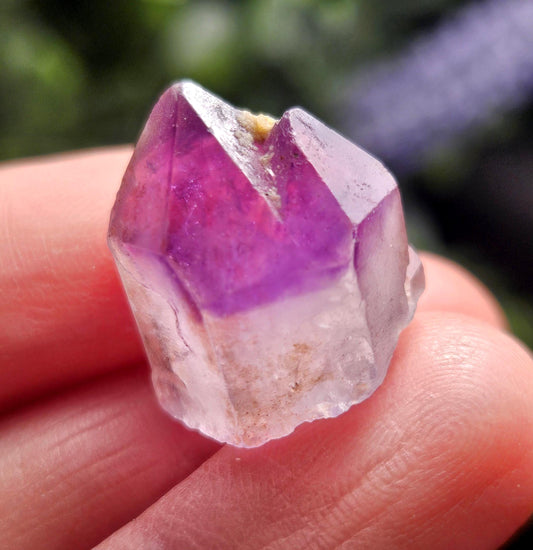 Phantom Amethyst Crystal, Raw Color Zoned Violet Amethyst Specimen, Hourglass Amethyst